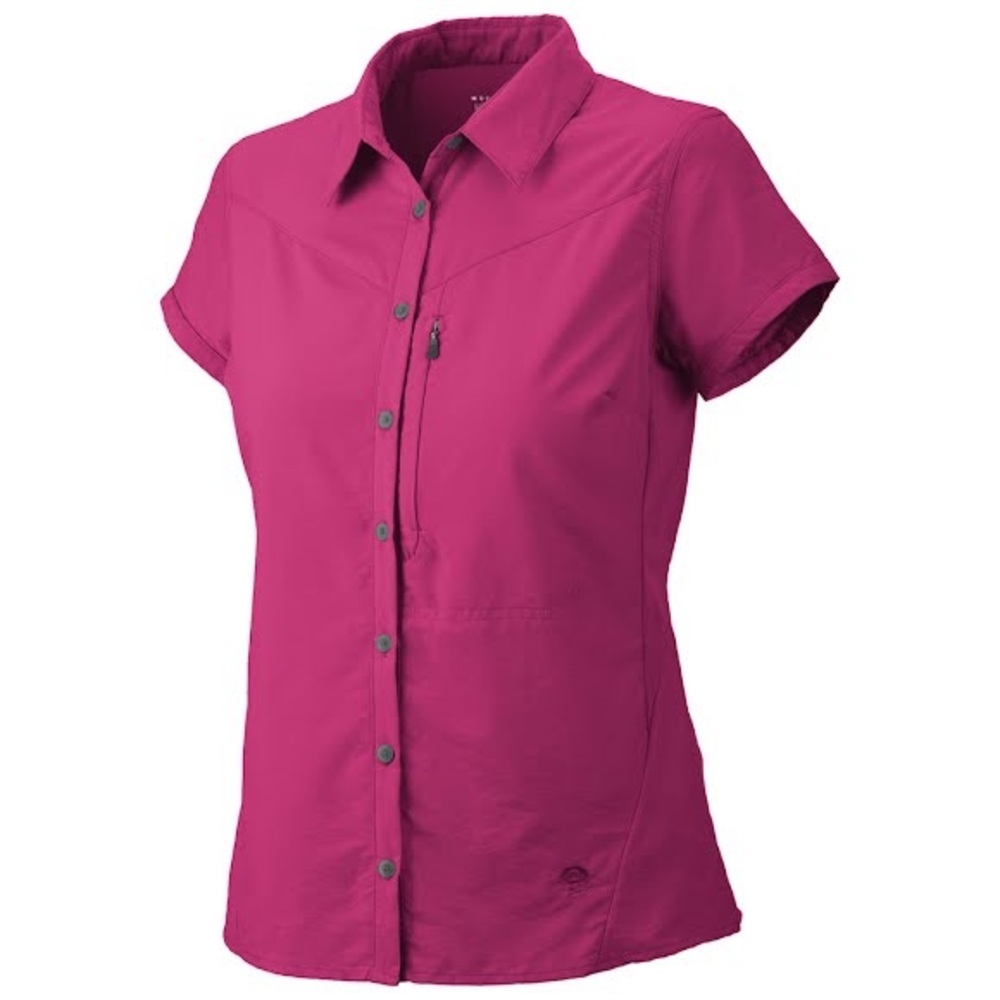 Mountain Hardwear Womens Size 16 Pink Short Sleeve Shirt Hiking Outdoor